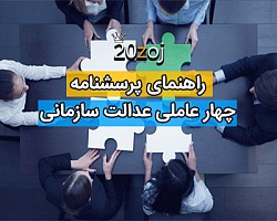 پرسشنامه روانشناسی,پرسشنامه چهار عاملی,پرسشنامه چهار عاملی سازمانی,چهار عاملی عدالت سازمانی,پرسشنامه چهار عاملی سازمانی با نمره گذاری و تفسیر,سنجش میزان عدالت سازمانی و ابعاد آن